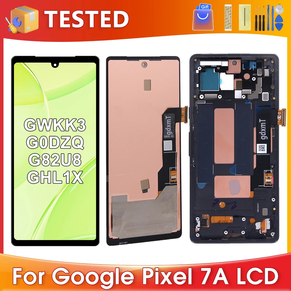 

6.1''For Google Pixel 7A For AMOLED Google Pixel 7A GWKK3 GHL1X G0DZQ LCD Display Touch Screen Digitizer Assembly Replacement