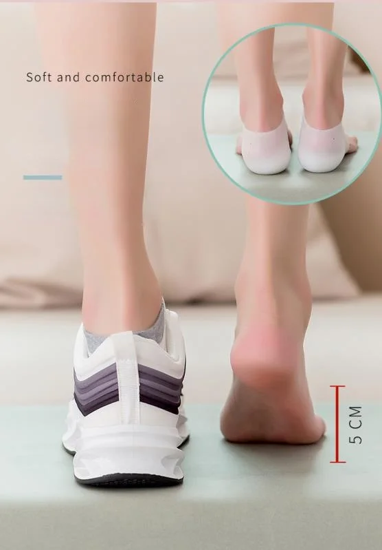 Neue Silikon-Socken mit Gel-Fersenkissen, orthopädische Fußgewölbestütze, Fersenpolster-Einlegesohlen, unsichtbare Höhenvergrößerung, Fußmassage-Pad, Unisex – Detail 10