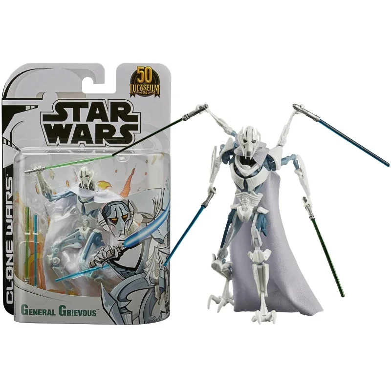 

6-Inch Star Wars The Clone Wars General Grievous Action Figure Collection Model Desktop Ornament Children's Toys Birthday Gifts