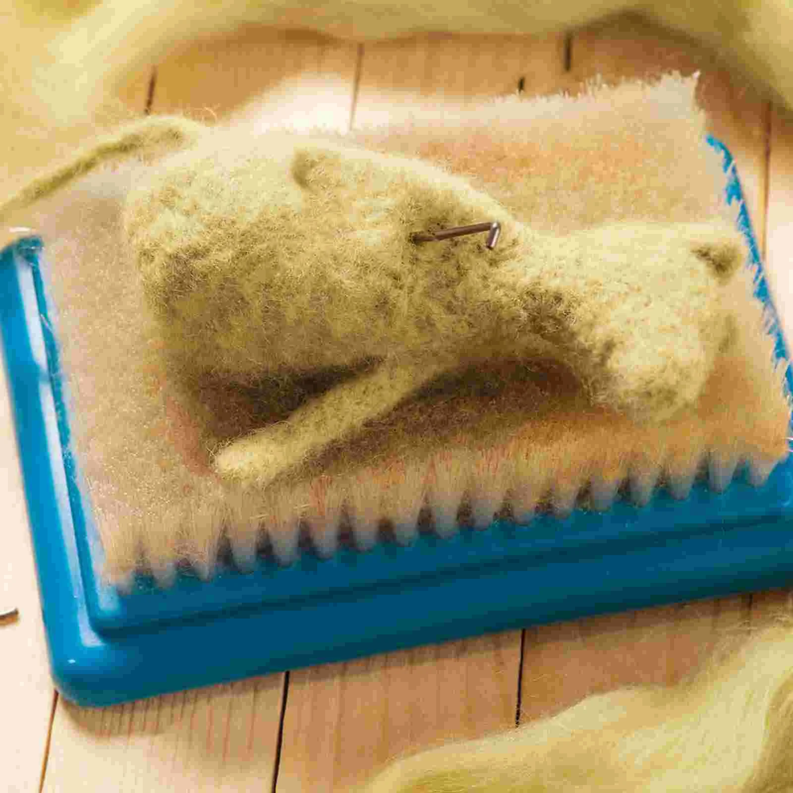 Wool Felt Base Brush Background Carder Needle Felting Tools Hand Carders for Carpet Tape