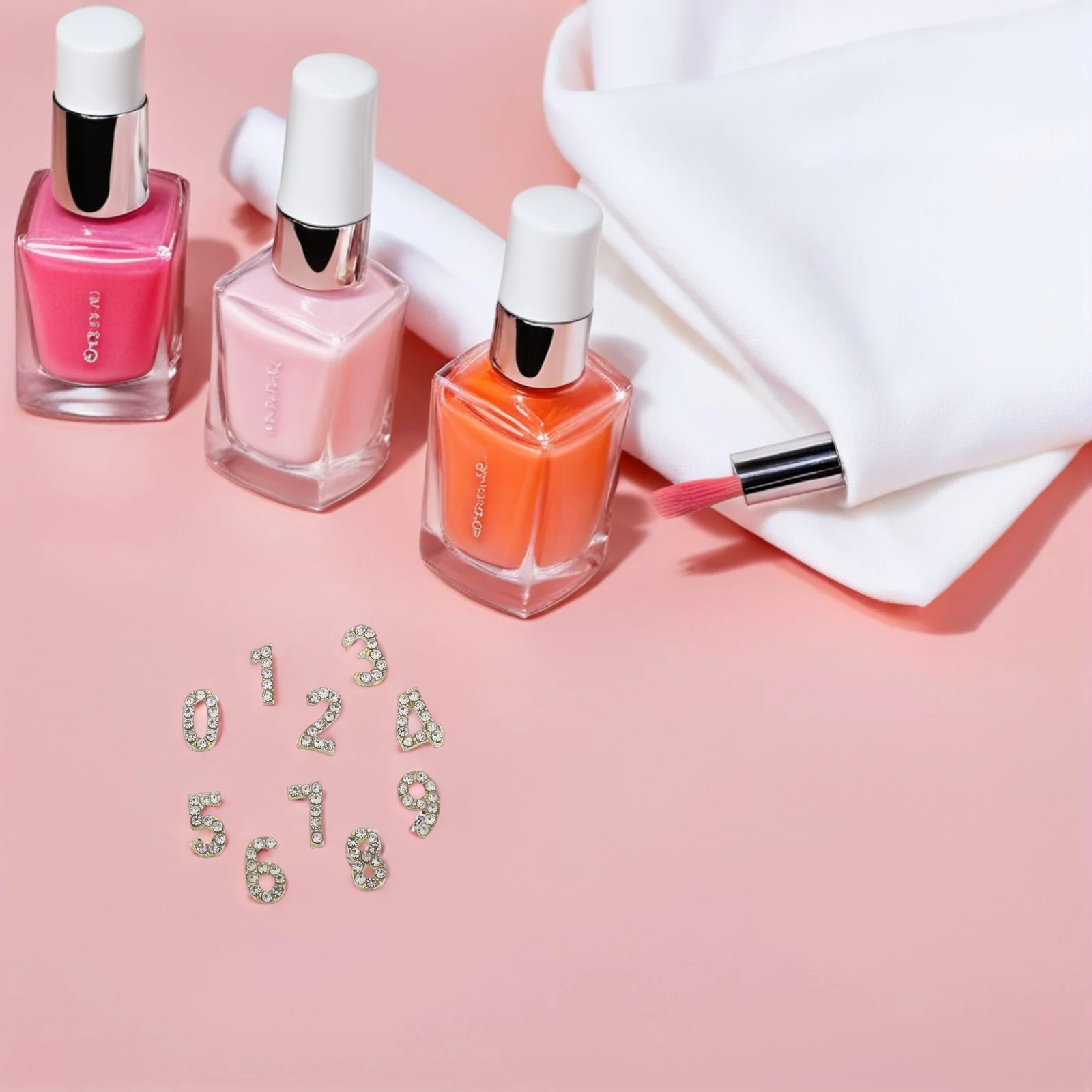 100 pezzi di ciondoli per unghie di lusso numeri di strass abbaglianti gemme flatback per numeri di strass per nail art con finitura di grado professionale