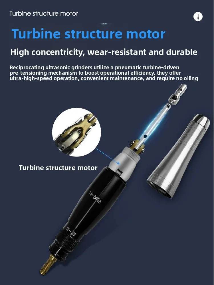 Pneumatic Ultrasonic Reciprocating File – Air Lapping & Polishing Tool for Mold Deburring, Die Finishing