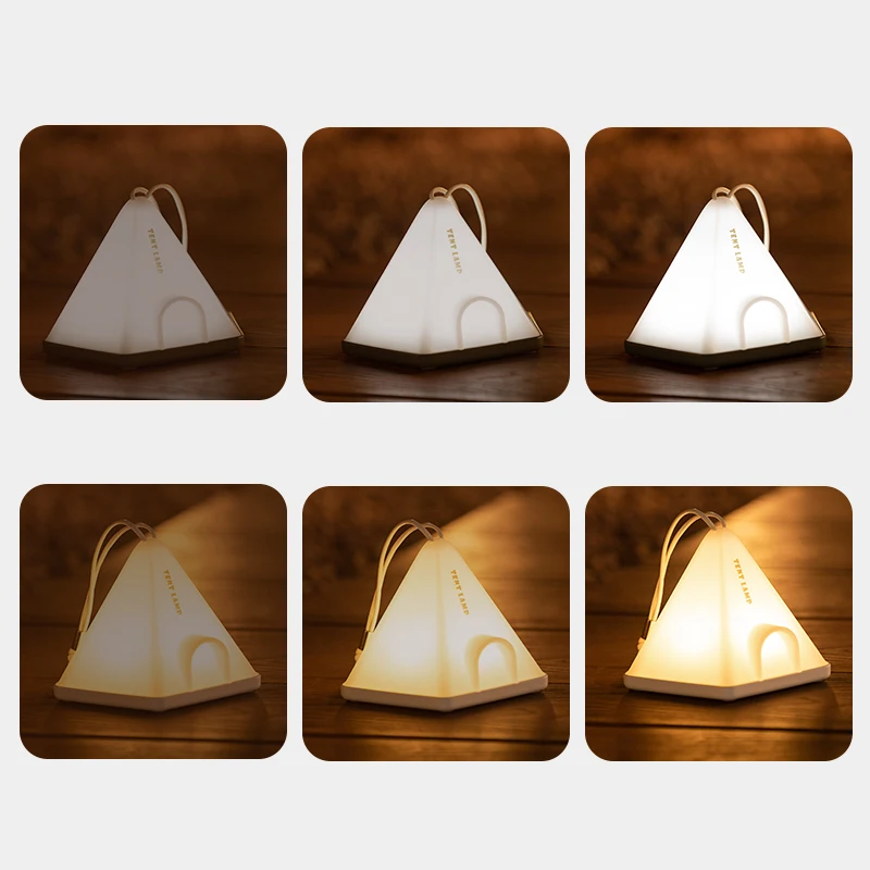 Portable Tent Night Light Rechargeable Ambient Light for Bedroom Minimalist Bedside Lamp Perfect for Camping