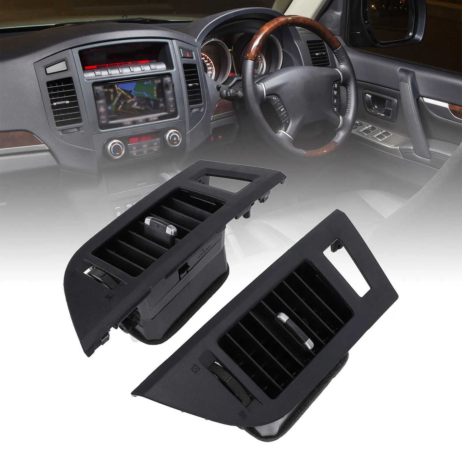 

Dash Air Conditioner Vent Outlet Long Lasting Use Auto AC Air Vent Outlet Panel Plastic for Pajero 4 Generation 2006 To 2021