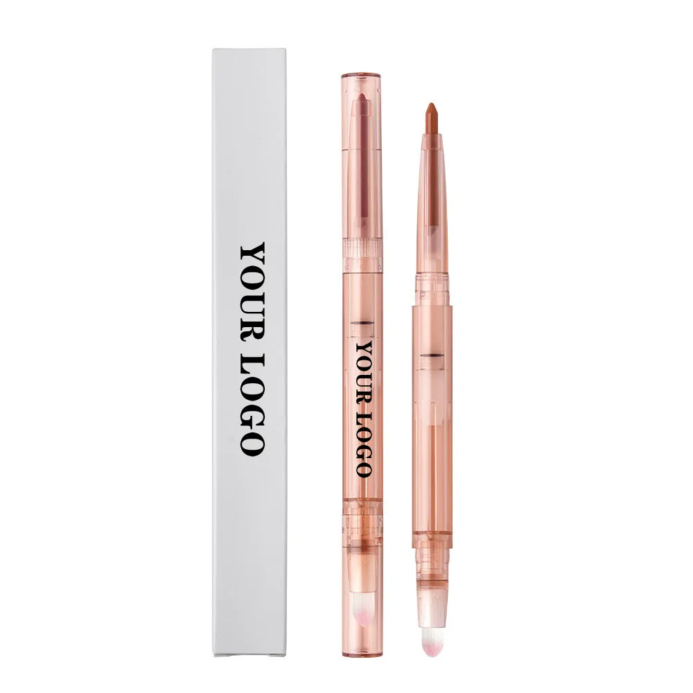 Private Label Creamy Lip Liner Wholesale Vegan Waterproof Matte Lipliner Pen With Brush High Pigment Lip Makeup Item Cosmetics