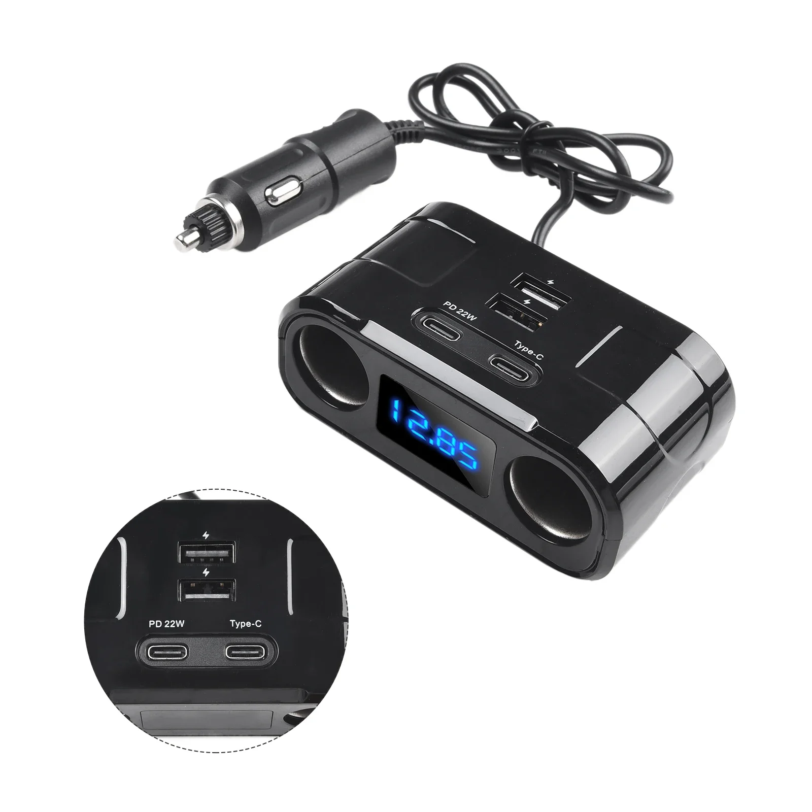 12V-24V Power Splitter Adapter Powerful Output Reinforced Anti-fall Sturdy And Convenient Multi-functional Power Adapter