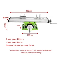 1PC miniaturowa frezarka wiertarka stołowa imadło oprawa stół roboczy X regulacja osi Y stół współrzędnych stół routera