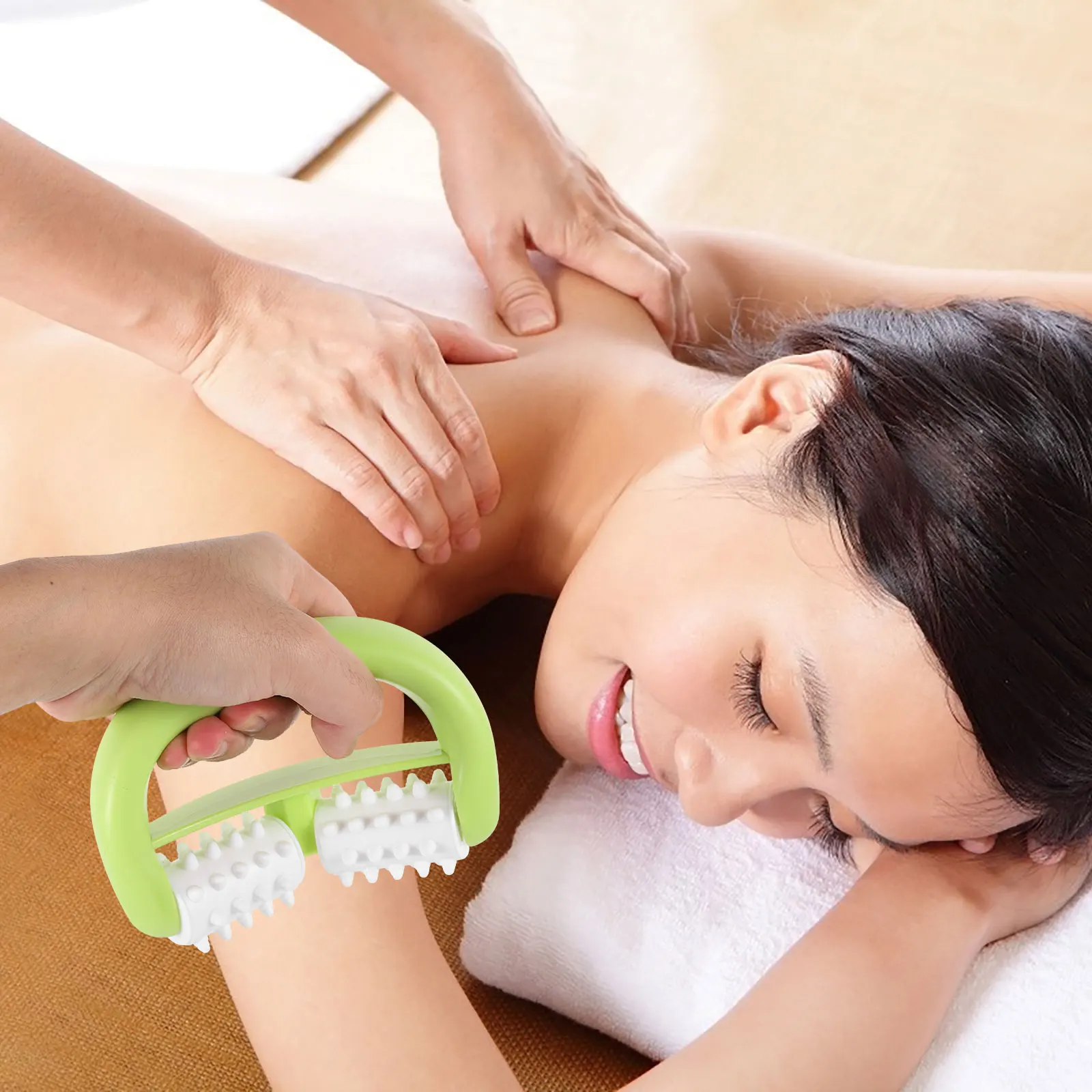 

Arm Massager Muscle Roller Stick for Deep Tissue Massage Ergonomic Design Handheld Body Roller for Cellulite Relief and Muscle