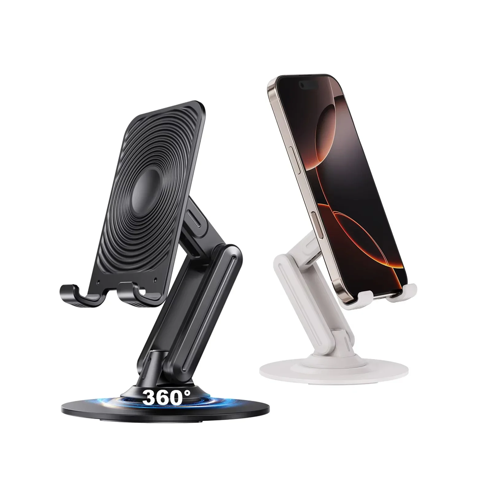

360° Rotating Multi-Angle Adjustable Phone Holder with Foldable Design & Strong Load-Bearing Base for 4.7-12.9 Inch Phone/tablet