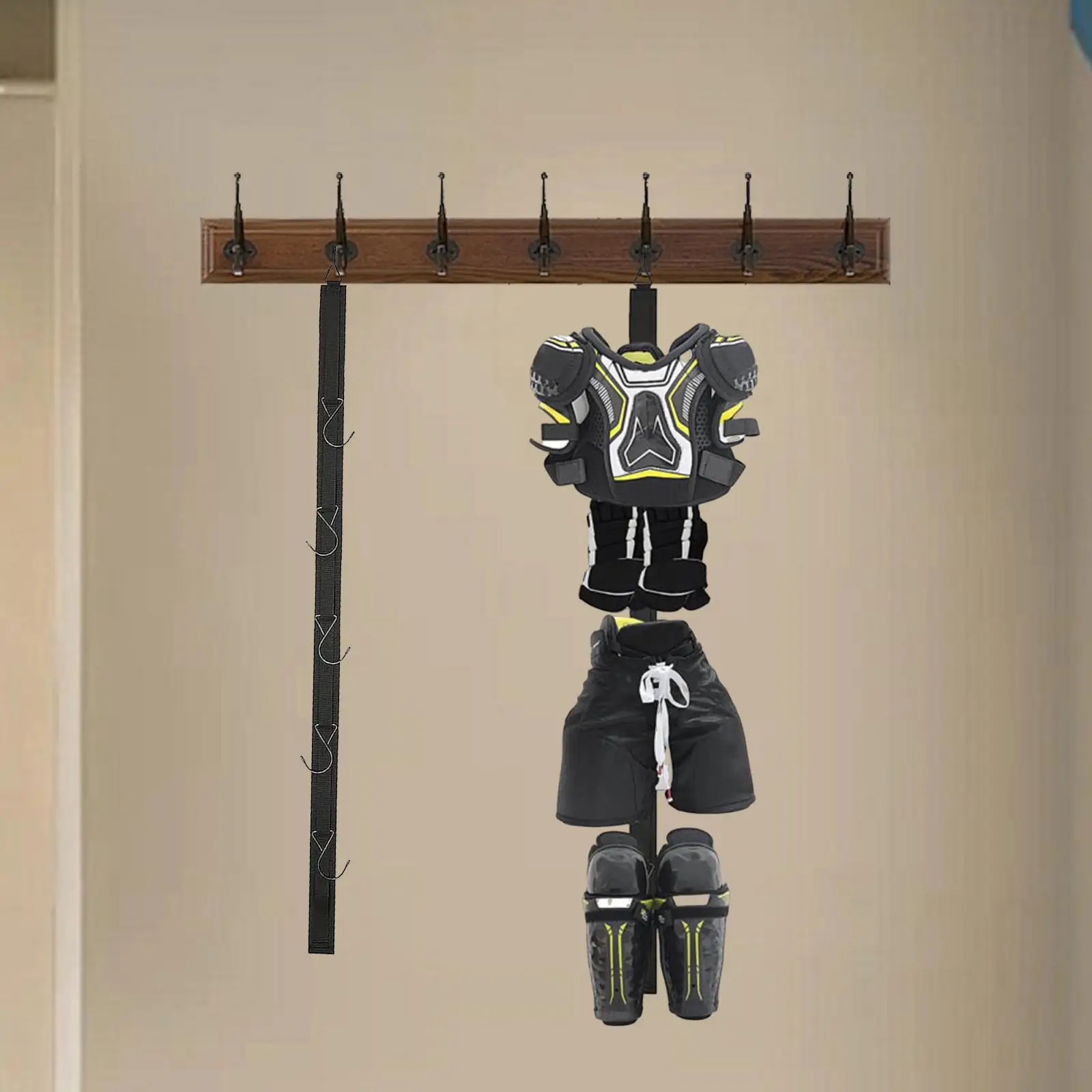 

Hockey Gear Organizer with Hooks, Hockey Gear Hanger, Hockey Equipment Drying Rack for Camp Sports Dorm Home