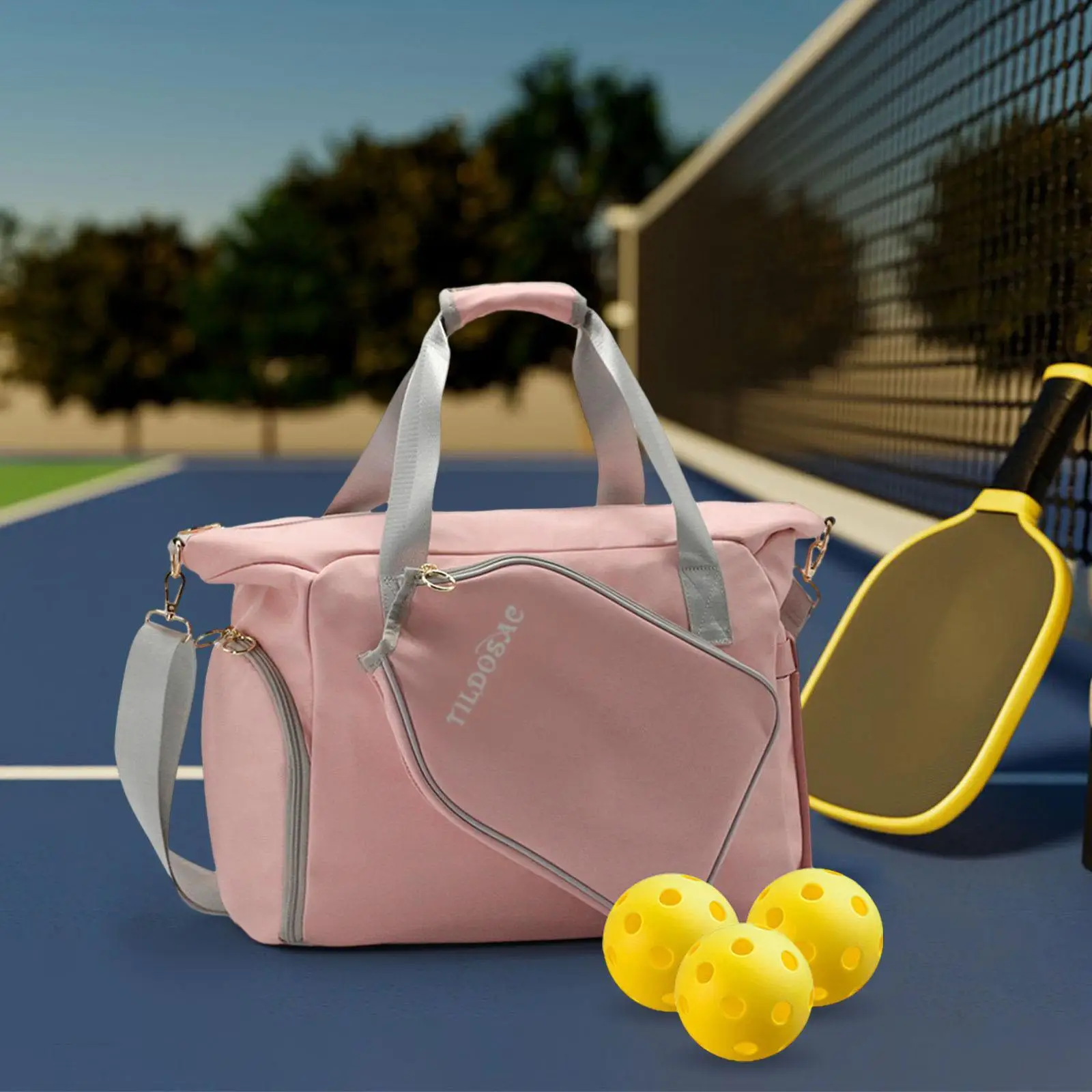 Bolsa de Pickleball para mujer Bolsa de deporte al aire libre premium rosa Bolsa de mano de Pickleball