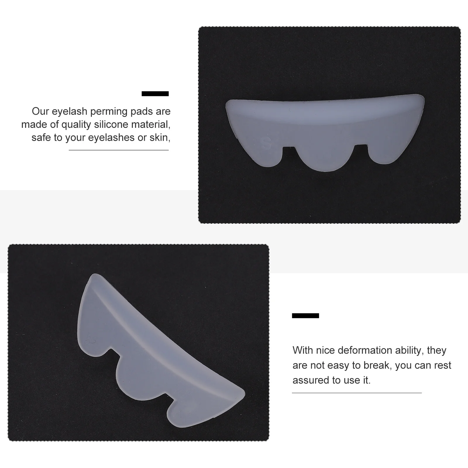 

5Pairs Silicone Eyelash Perming Curler Pads Safe Comfortable Deformation Resistant for Salon and Home Use Eyelash Perming Pads