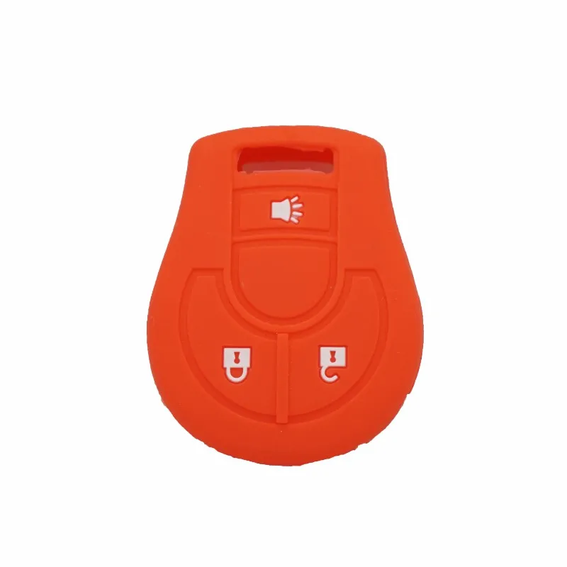 Xinyuexin Silicone Car Key Cover FOB Case for Nissan March Tiida Altima Armada Cube Juke Maxima Pathfinder Rogue Remote Key Bag
