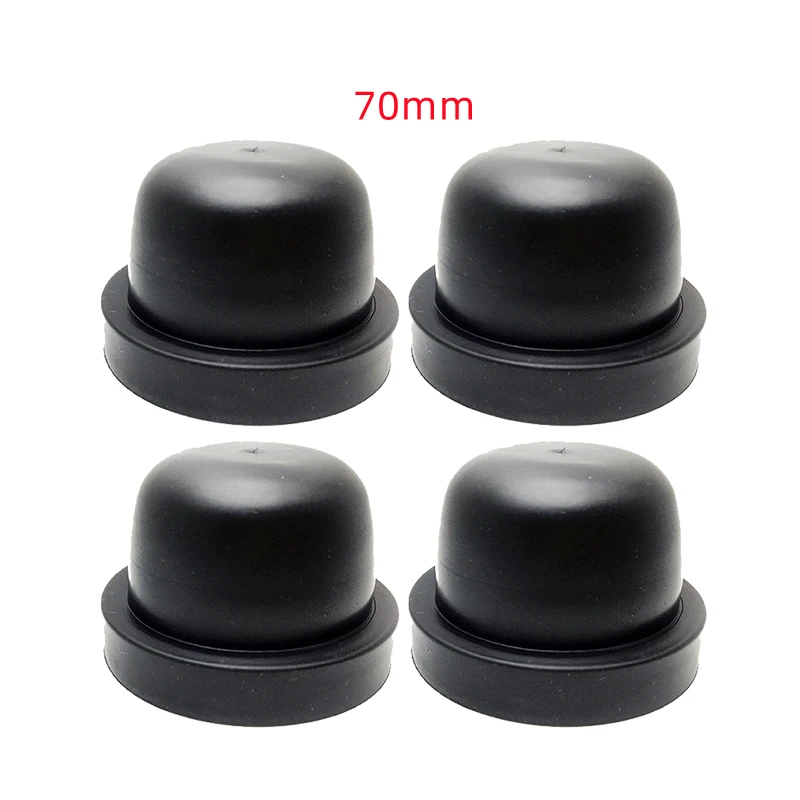 1/2/4Pcs Car Headlight Lamp Dust Cover For LED HID Retrofit Inner Diameter 70mm Seal Soft Rubber Dustproof Bulb Holder Cover Cap
