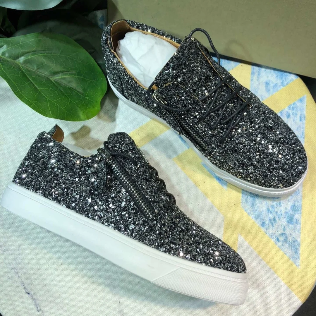 

Top Hight Quality Casual Sneakers For Men and Women Real Leather Brand Designer Unisex Tennis Shoes GZ Zipper Loafer Shoes G0876