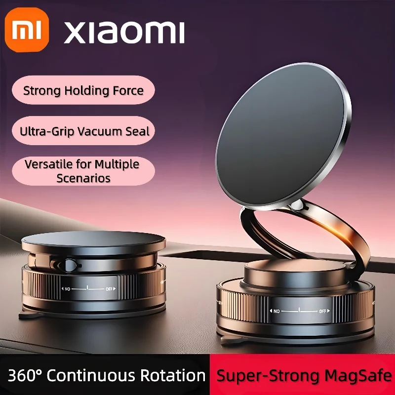 

Вакуумный магнитный кронштейн для телефона Xiaomi, несколько углов 720 ° Регулируемый сильный магнит на присоске, складной автомобильный держатель, навигационная подставка