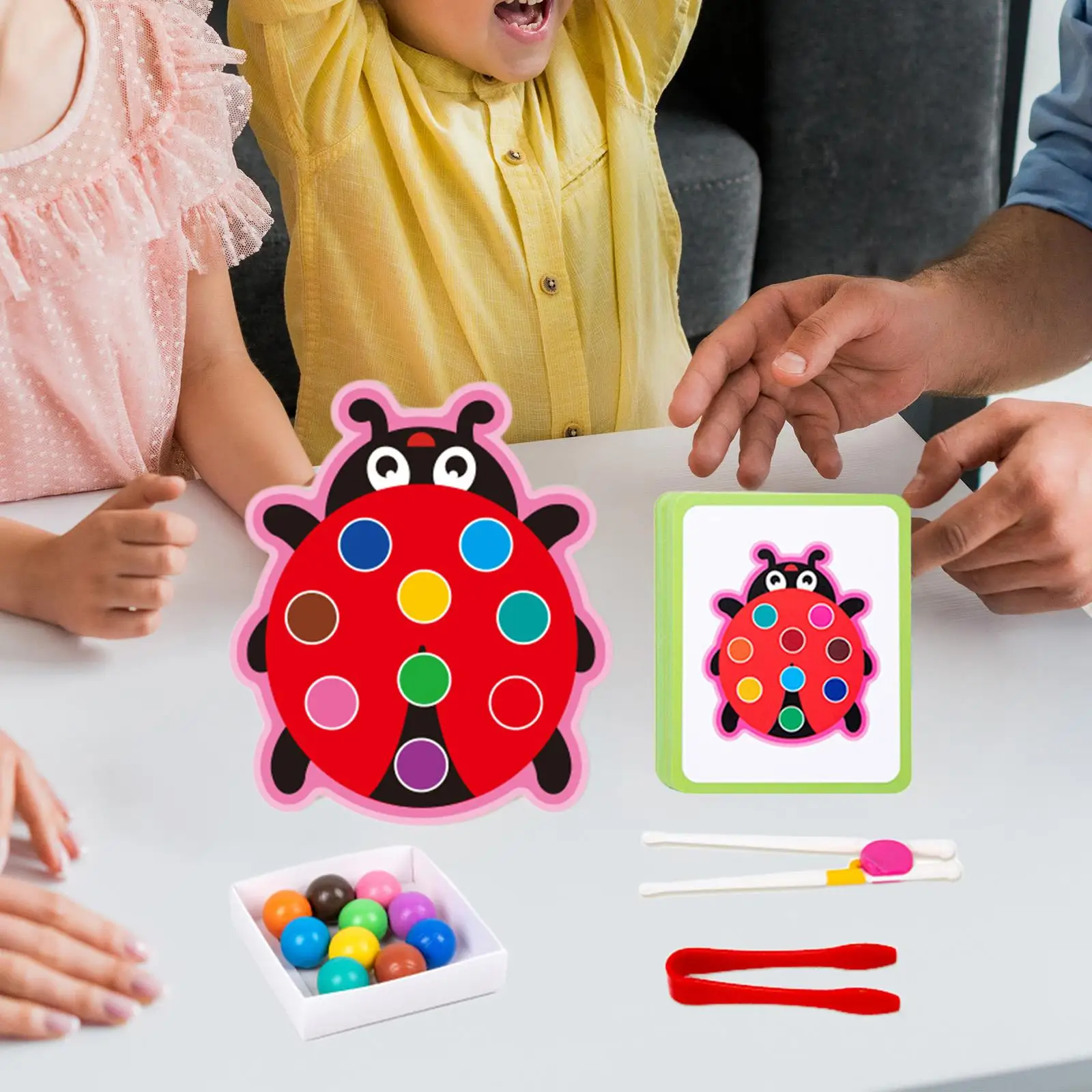 Juego de conteo a juego con cuentas, aprendizaje preescolar, juguetes Montessori para niños de 3, 4 y 5 años, regalos de cumpleaños