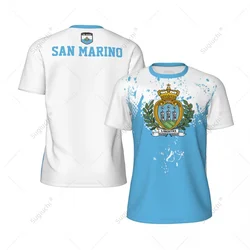 Ekskluzywny projekt flaga San Marino Grain 3D z nadrukiem męskim dla rowerek dla dzieci piłka nożna tenis Fitness sport tshirt siatkowa krótki T-shirt