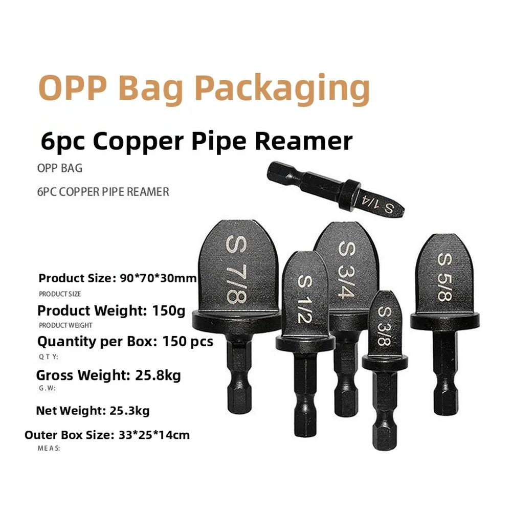 Copper Pipe Expander Tool Metric Tube Adapter Hex Shank Expander Compact Portable Lightweight Design Copper Construction