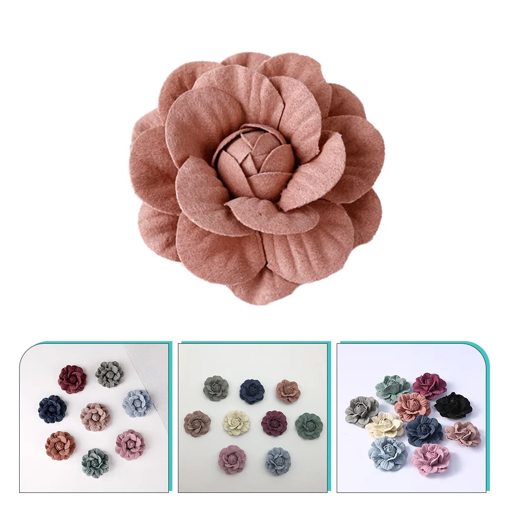 10Pcs Camellia Flower Headwear Accessory Realistic Petals for DIY Clothing Crafts DIY Flower Accessory Headwear Hair Accessories