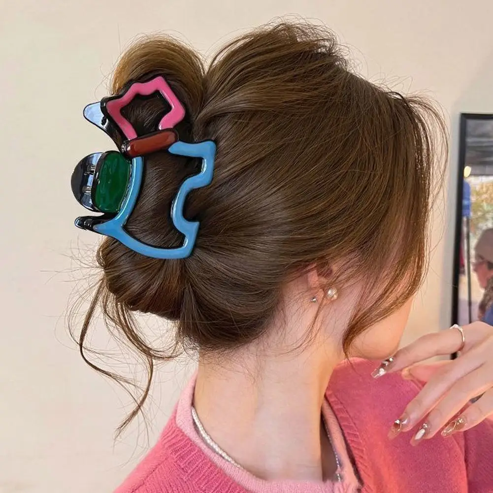 Kleine Haarspange für Hunde, gepunktete Hunde-Klauenklammer, Haarspange für hohe Pferdeschwänze, hochwertige Haifischklammer für Damen, Haar-Accessoire, Kopfschmuck – Detail 5