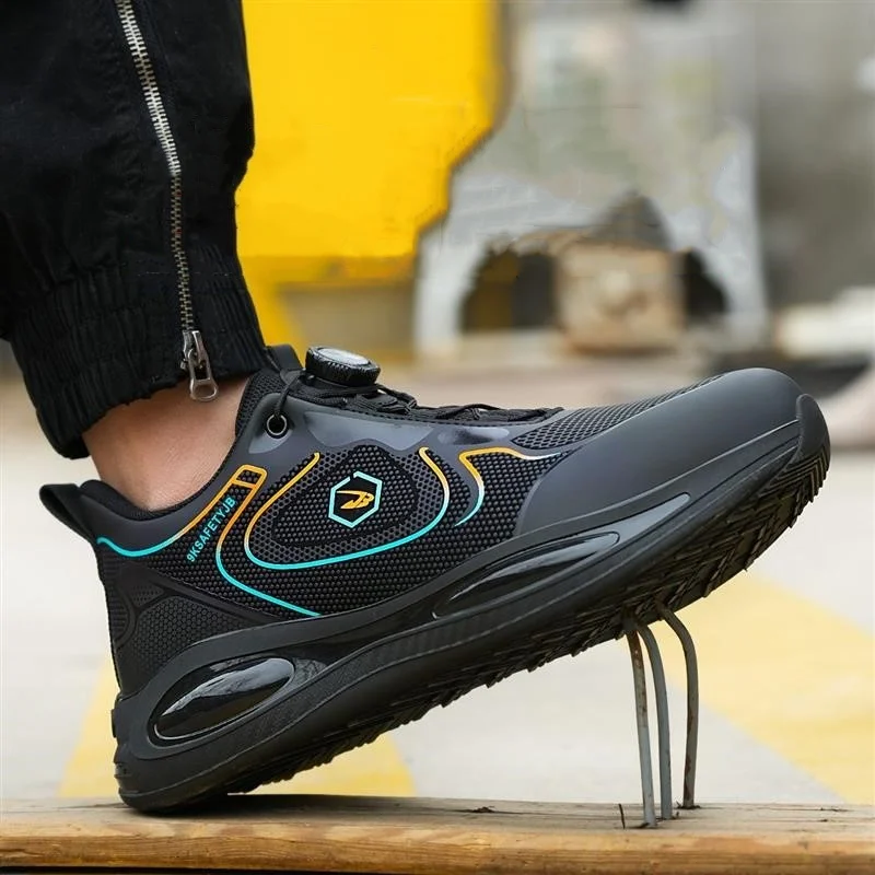 

Мужские роскошные модные дышащие стальные носки, рабочая защитная обувь, рабочие защитные ботинки, летние безопасные кроссовки, трендовая обувь