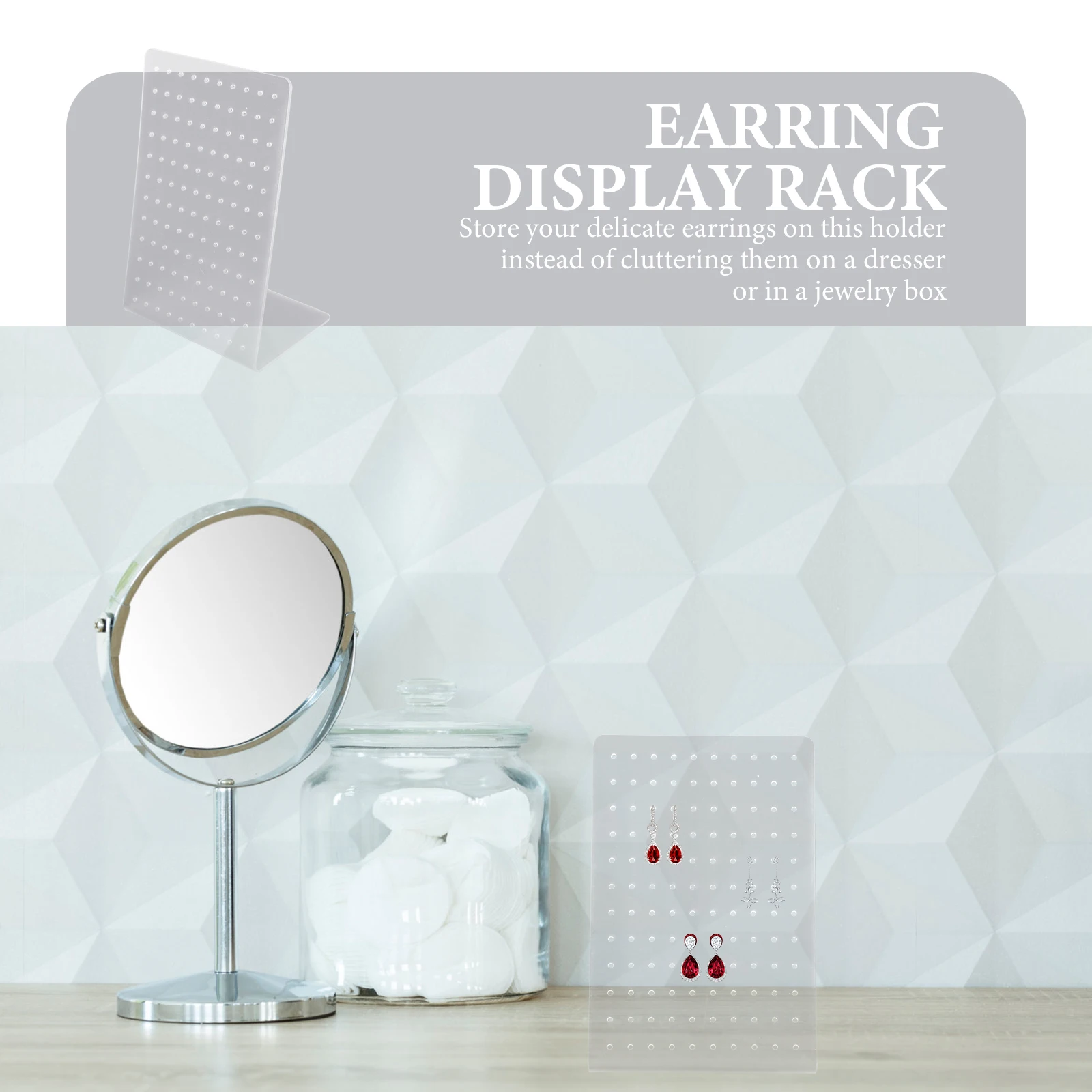 

2 Pcs Jewelry Rack Earring Organizer Storage Display Holder Holders for Selling Acrylic Displays