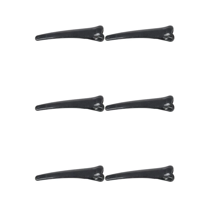 60 Pcs Black Plastic Single Prong DIY Hairstyle Alligator Hair Clip 3.1 Inch Long