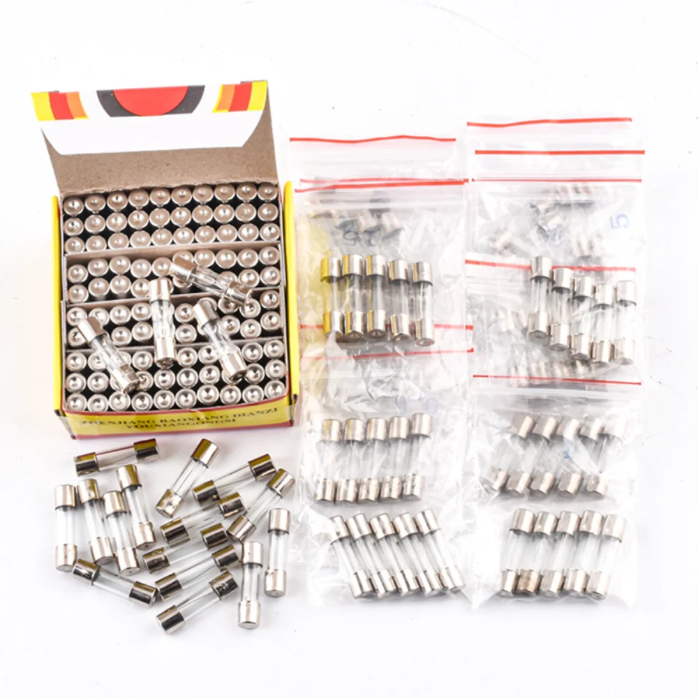 10PCSFuse 5*20mm glass fuse tube 250V 0.5A 1A 2A 3A 4A 5A 8A 10A 20A