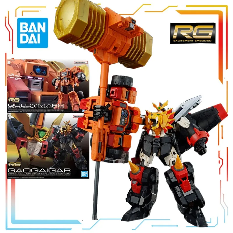 

Spot Goods BANDAI Original Brave King Assembles and Moves GAOGAIGAR Anime Action Figure Assembly Model Toys Model Gifts for Boys