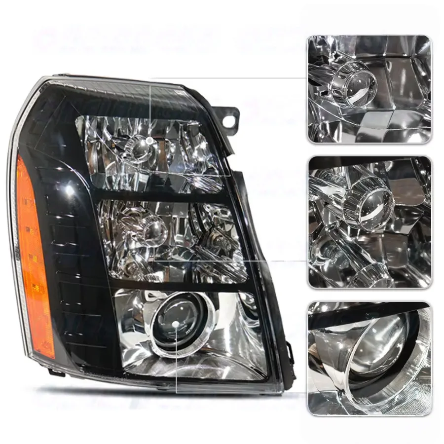 Car Accessories Front LED HeadLight HeadLamp Turn Signal Escalade 2007 2008 2009 2010 2011 2012 2013 2014