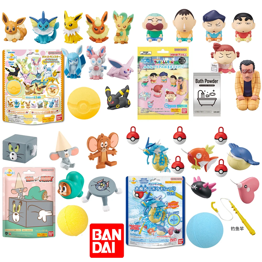 

Bandai Pokemon Pikachu Charmander Squirtle Bulbasaur Eevee Doll Bubble Ball Anime Figure Bath Foaming Cute Children's Toys Bath