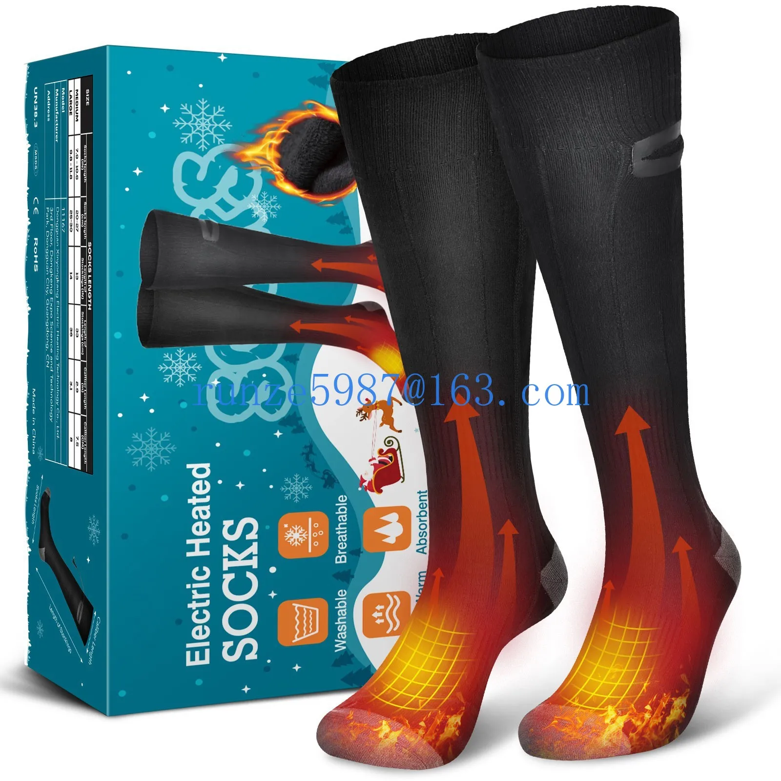 

Heating socks usb charging heating socks Winter outdoor warm electric socks warm feet treasure wash