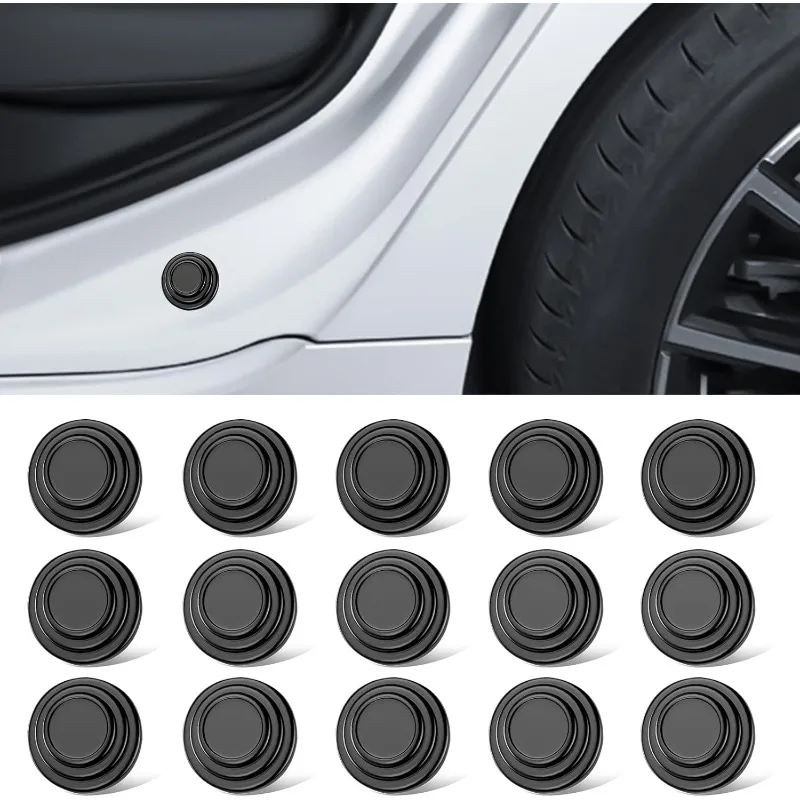 18PCS Silicone Anti‑Collision Car Stickers, Car Door Shock Absorber Pads, For Bumper Hood Trunk Vehicle Exterior Decora
