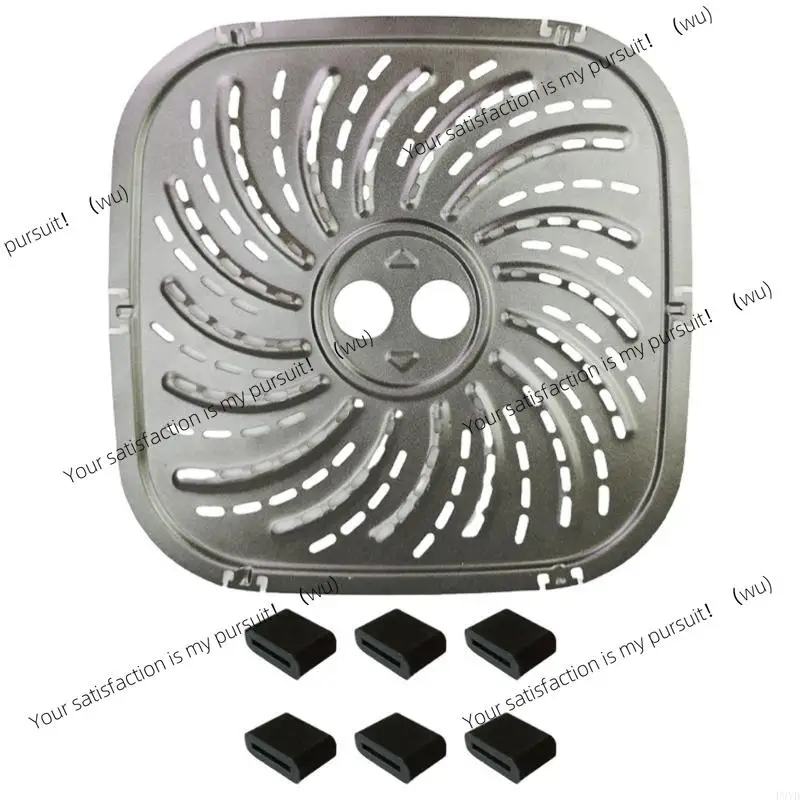 Square air fryer liner, metal fryer pad carbon steel fittings, suitable for baking and cooking