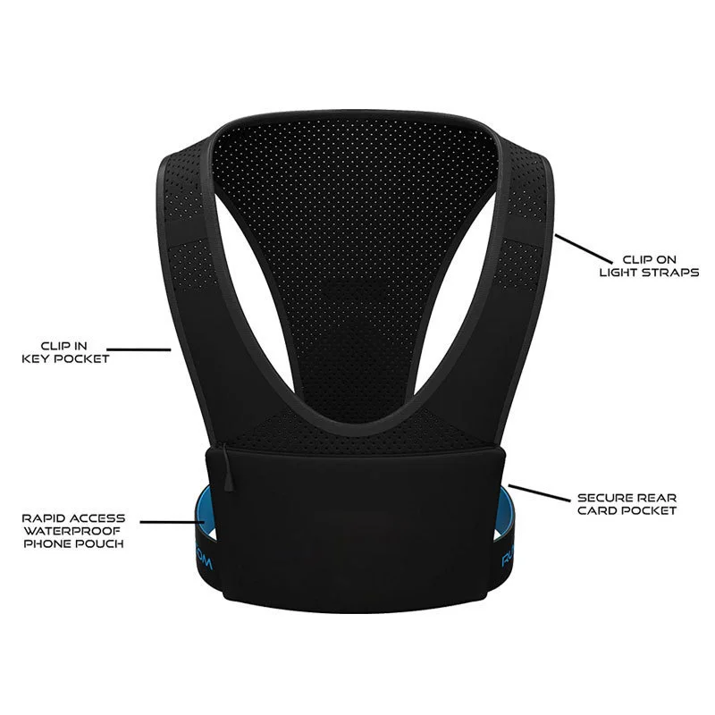 Reflective Running Vest With Mobile Phone Backpack Cycling Vest SBR Sports Phone Holder Bag For Outdoor Jogging Sports Waistcoat