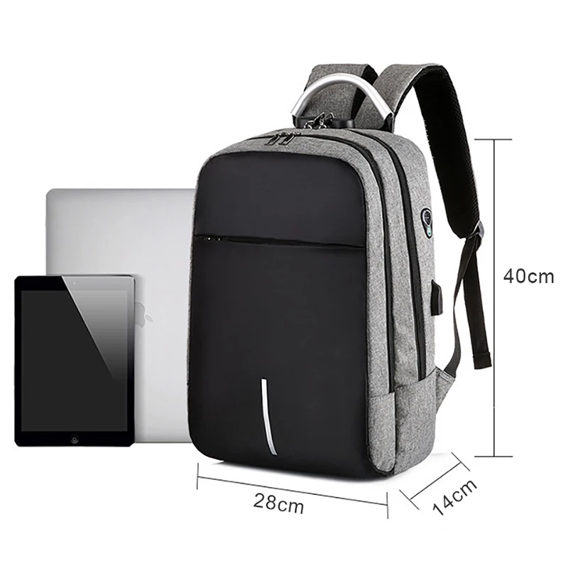 Buylor Anti-theft Combination Lock Laptop Backpack 15.6 Inch Large Capacity Bag Business Slim Backpack With Computer Compartment