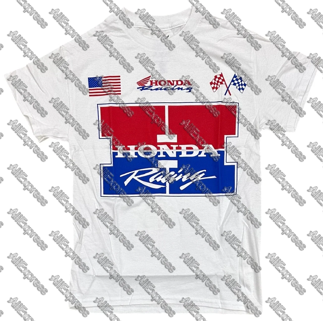 

Мужская футболка Honda Racing Team Track Time с короткими рукавами и круглым вырезом белого дышащего быстросохнущего велосипедного топа с короткими рукавами