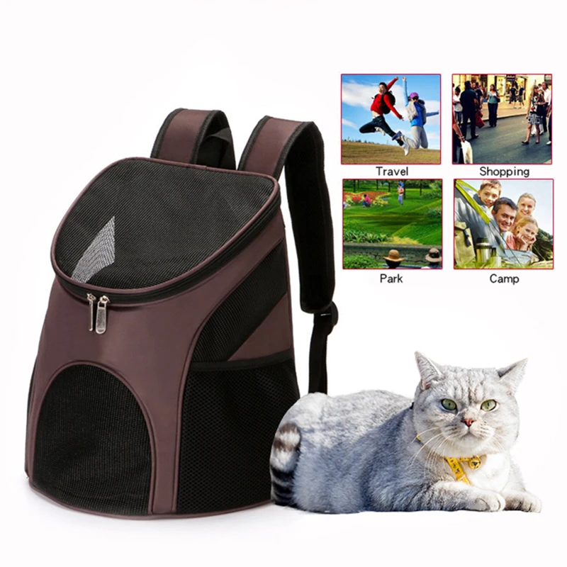 New Arrival Fashion Pet Backpack Go Out Portable Cat Dog Breathable Backpack Foldable Pet Commuting Carriers Bag Safety Zippers