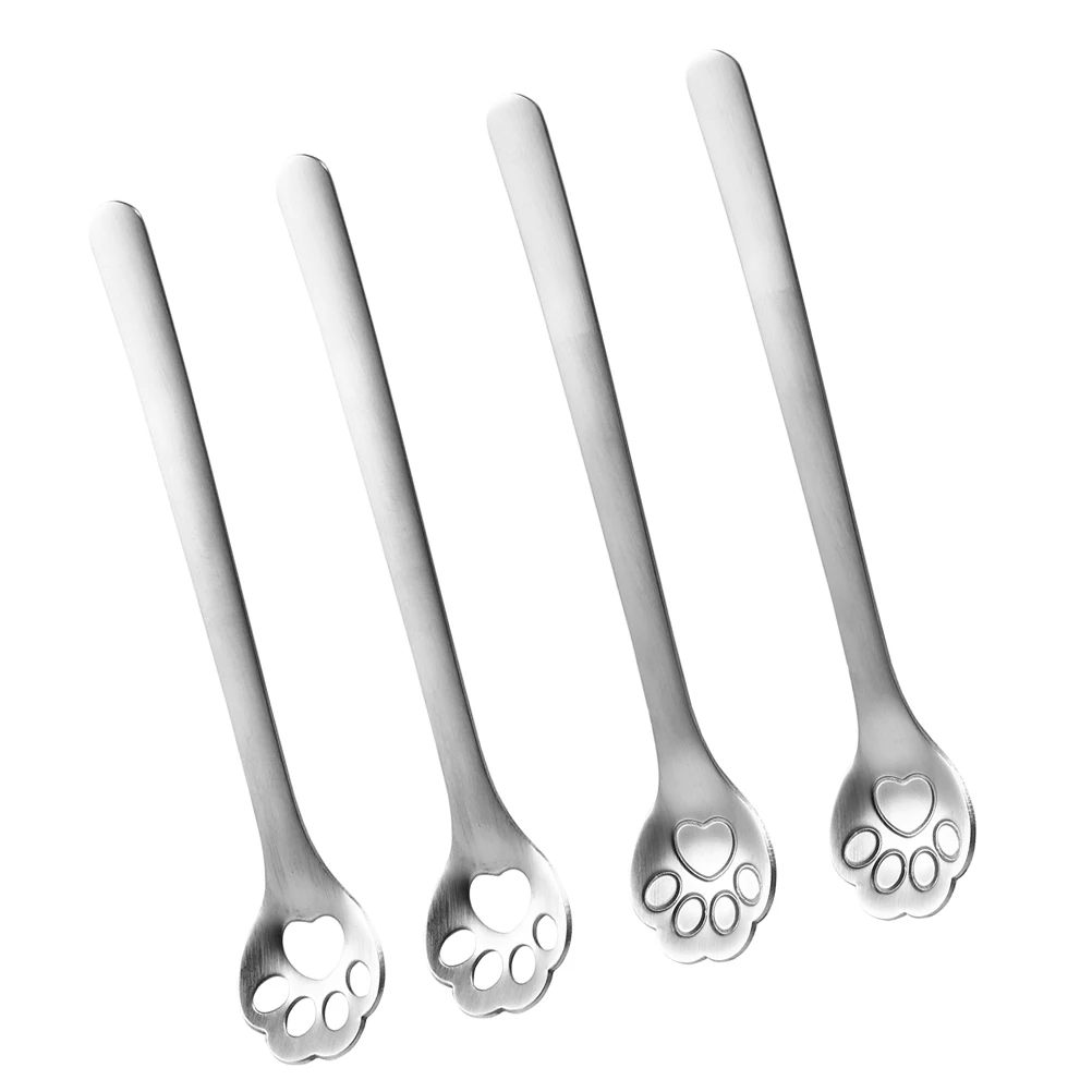 

4 Pcs Claw Household Spoons Spoon Stainless Steel Food Grade Dessert Coffee Blender Stirring Kitchen Tool Measuring Spoon