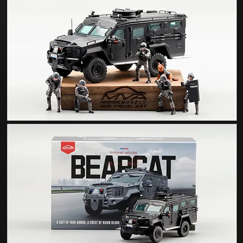 MVA 1:64 Scale Alloy BearCat Armored Vehicles With Doll Model-Without Wooden BaseSouvenir Static Display