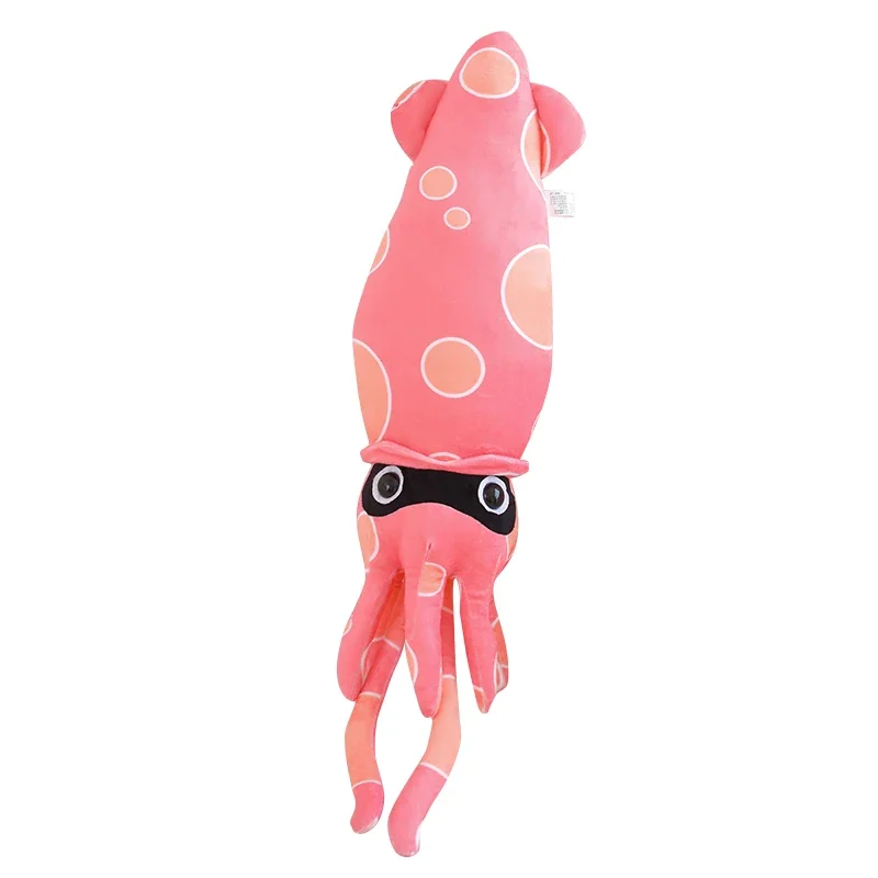 Cartoon Marine Animal Squid Gun Squid Stuffed Plush Toy for Male Bedroom Decoration Children's Toy Birthday Gift