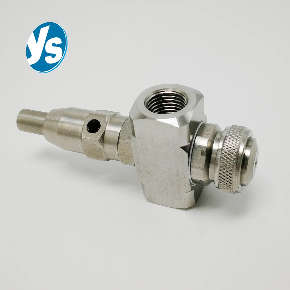 JCO Pressure Flan Fan Two-fluid Air Atomizing Nozzle Stainless Air Automatic Nozzles with Cleanout Needle