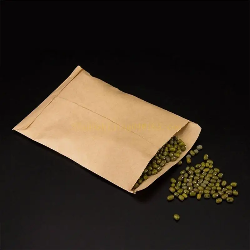 100pcs Miniatur Brown Kraft Papiertüten Samen Aufbewahrungsbehälter Münzhülle Schmuck kleine Artikel Verpackung Beutel Top – Detail 5