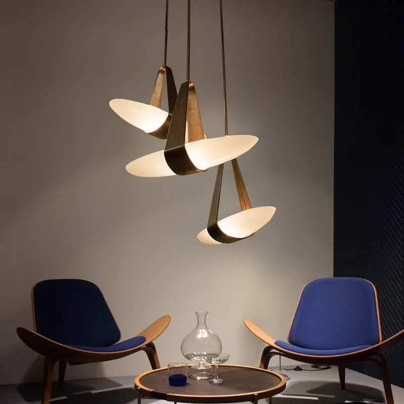 Designer art deco leather pendant light Nordic pendant lights Kitchen Coffee Tables Dining Room