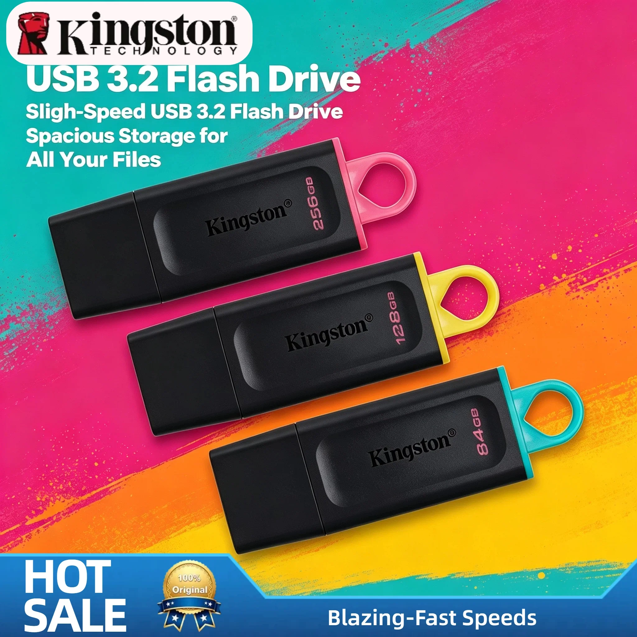 Kingston DTX 32GB 64GB 128GB 256GB USB 3.2 Gen 1 Mini Key Flash Drive Memory Stick for PC Laptop Desktop