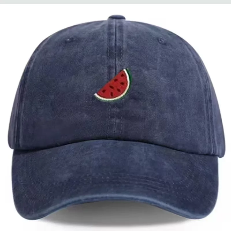 Une casquette de baseball de style rétro adaptée aux hommes et aux femmes, avec un motif pastèque et conçue pour la protection solaire extérieure