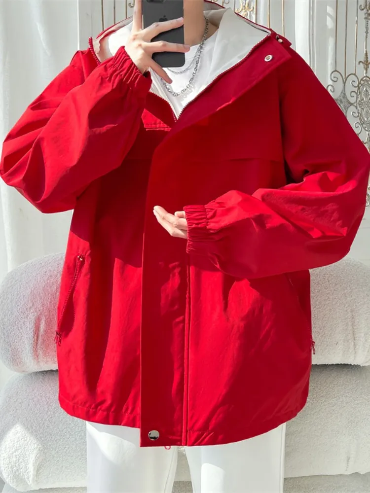 

Мужская уличная куртка-пилот для весны и осени, модная американская ветрозащитная водонепроницаемая функциональная куртка с капюшоном на молнии, декоративная