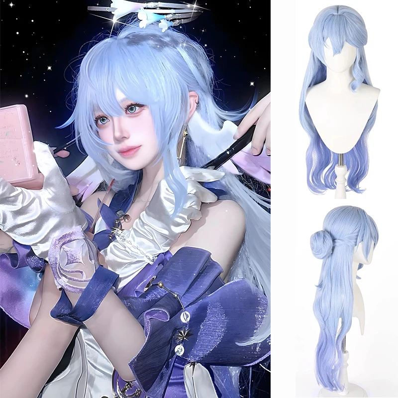 Honkai Star Rail Robin Cosplay 37inch Synthetic Wig Long Blue Gradient Wig Cosplay Game Cosplay Wigs ROBIN Wigs Daily