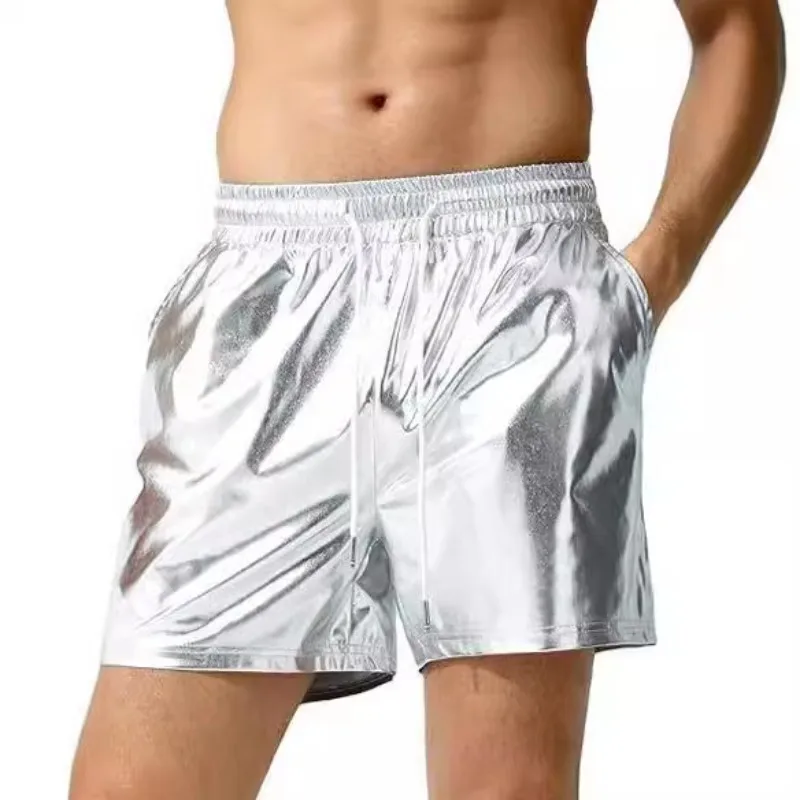 

Mens Shiny Beach Shorts Lightweight Summer Casual for Outdoor Vacation Wear